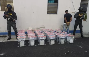 Apresan a camionero con 212 paquete de cocaína en Peravia