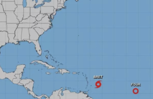 Se forma la Depresión Tropical 4 y Bret sigue su movimiento hacia el Caribe