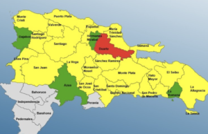 COE disminuye provincias en alerta roja por lluvias y mantiene 22 en amarilla