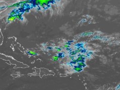 Vaguada seguirá provocando fuertes aguaceros este lunes